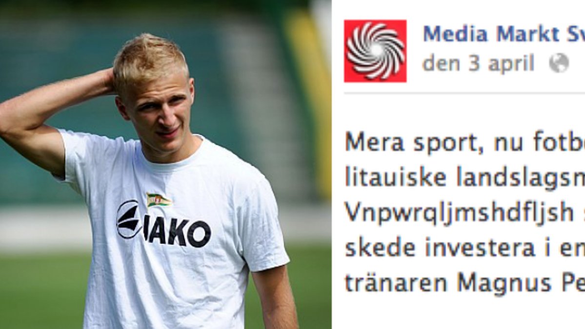 Vytautas Andriuskevicius hånades av AIK-sponsorn Media Markt.